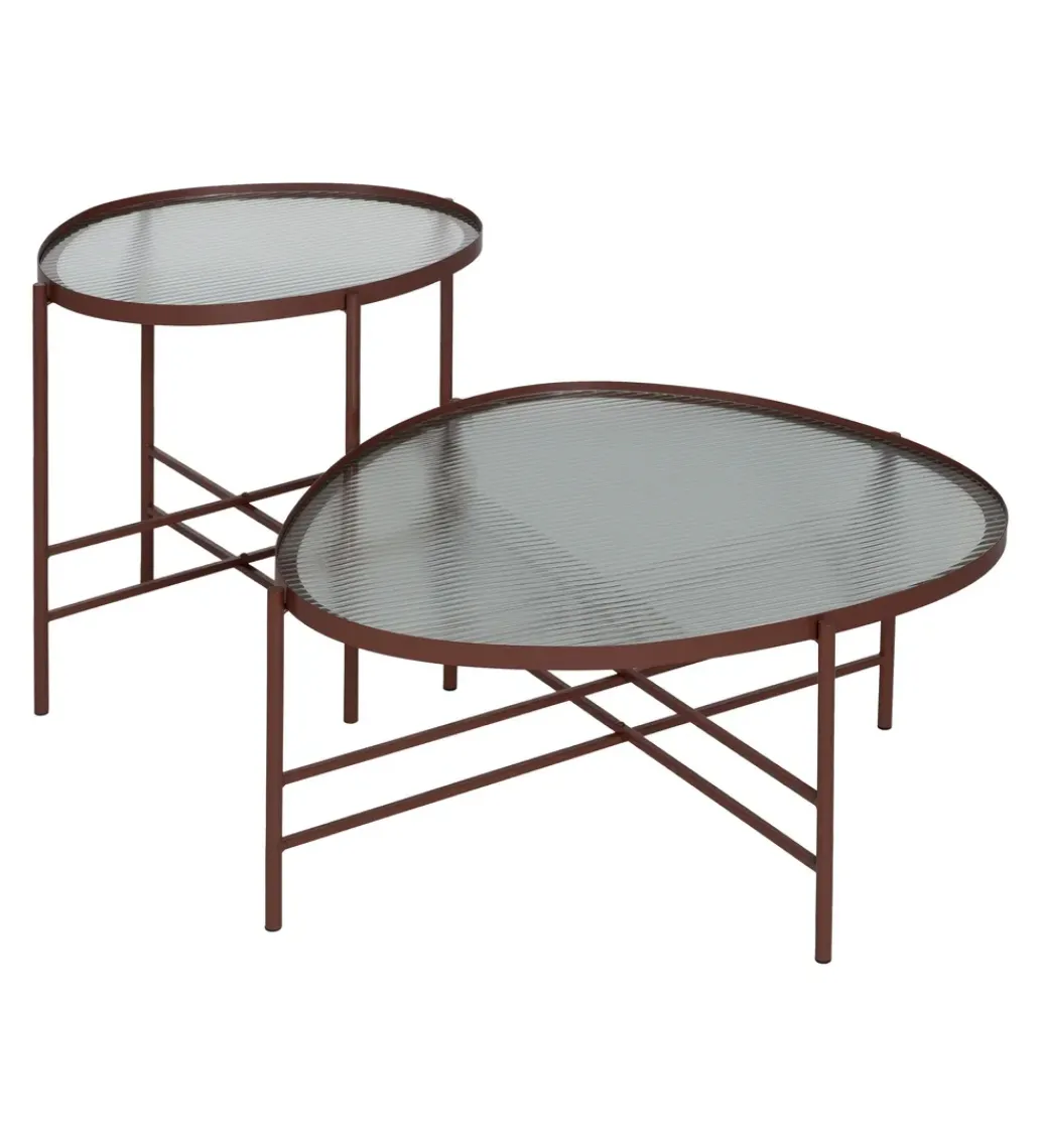 Stolik kawowy INDUSTRIAL 55 cm Ciemna Terakota*Zona-Design Hot