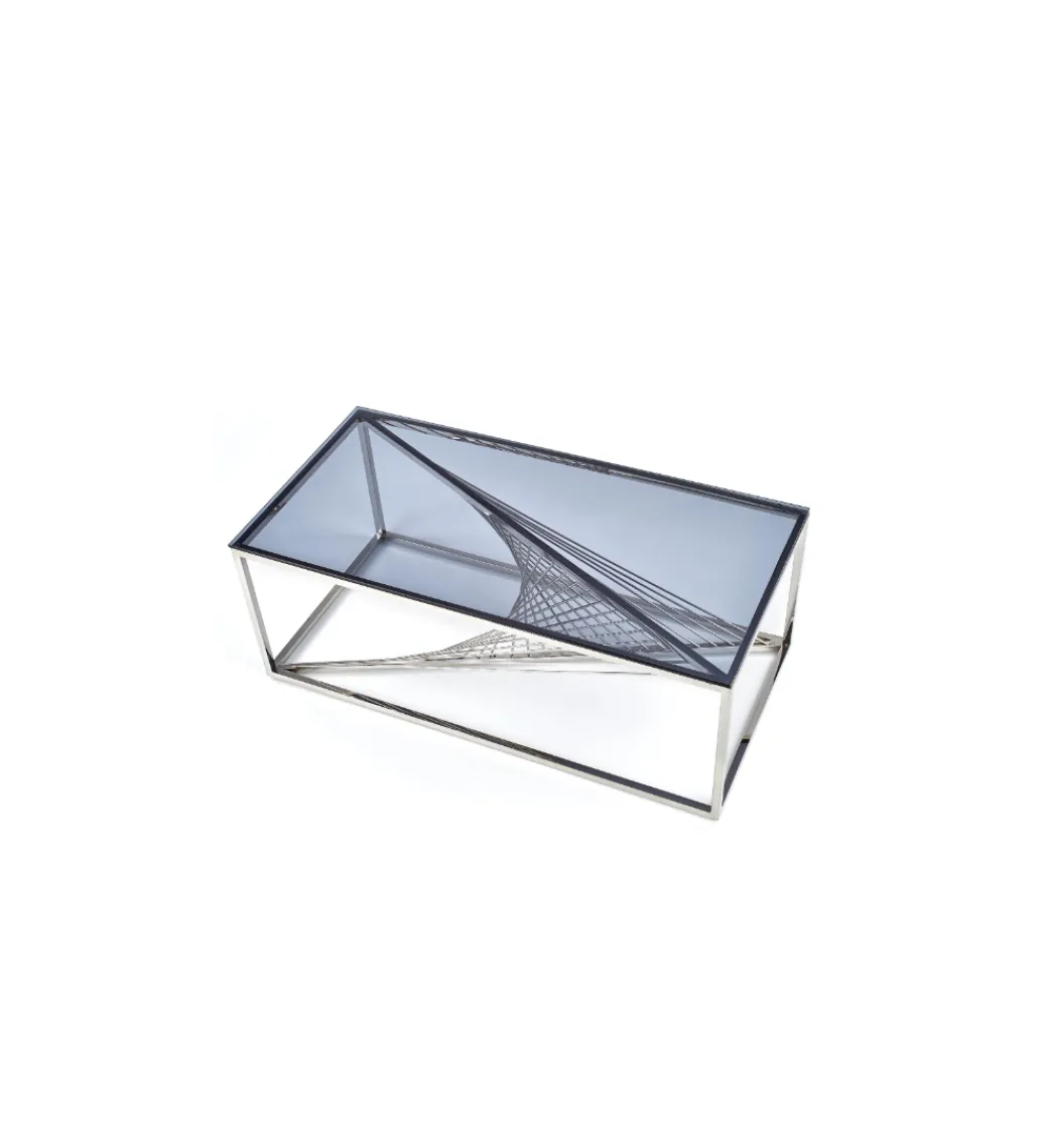 Stolik Kawowy INFINITY 120 cm srebrny*Halmar Best