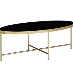 Stolik kawowy IVARS 110 cm czarno złoty*WOHNLING, GERMANY New