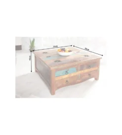 Stolik Kawowy Jakarta z drewna 70 cm*Invicta Interior Outlet