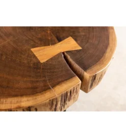 Stolik kawowy KAKADU Goa 40 cm drewno akacja*Invicta Interior New