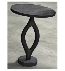 Stolik kawowy KARIK 35 cm drewno mango czarny*Imeri Online