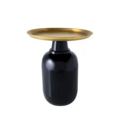 Stolik kawowy KARIN 40 cm czarno złoty*Invicta Interior Sale
