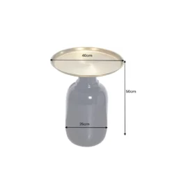 Stolik kawowy KARIN 40 cm czarno złoty*Invicta Interior Sale