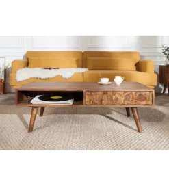Stolik kawowy Komodo Mystic Living 100 cm drewno Sheesham*Invicta Interior Best