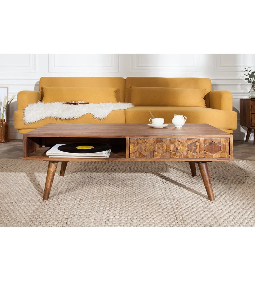Stolik kawowy Komodo Mystic Living 100 cm drewno Sheesham*Invicta Interior Best