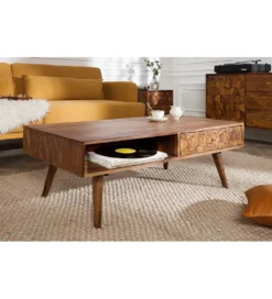 Stolik kawowy Komodo Mystic Living 100 cm drewno Sheesham*Invicta Interior Best