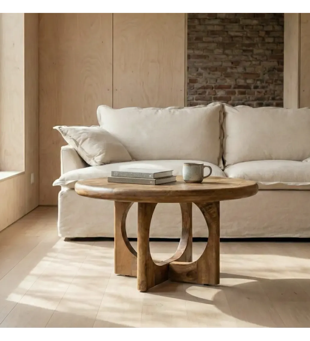 Stolik kawowy KONECEN 77 cm drewno mango*Zona-Design Best