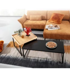 Stolik kawowy KORFI set 2 w optyce dębu*WOHNLING, GERMANY Outlet