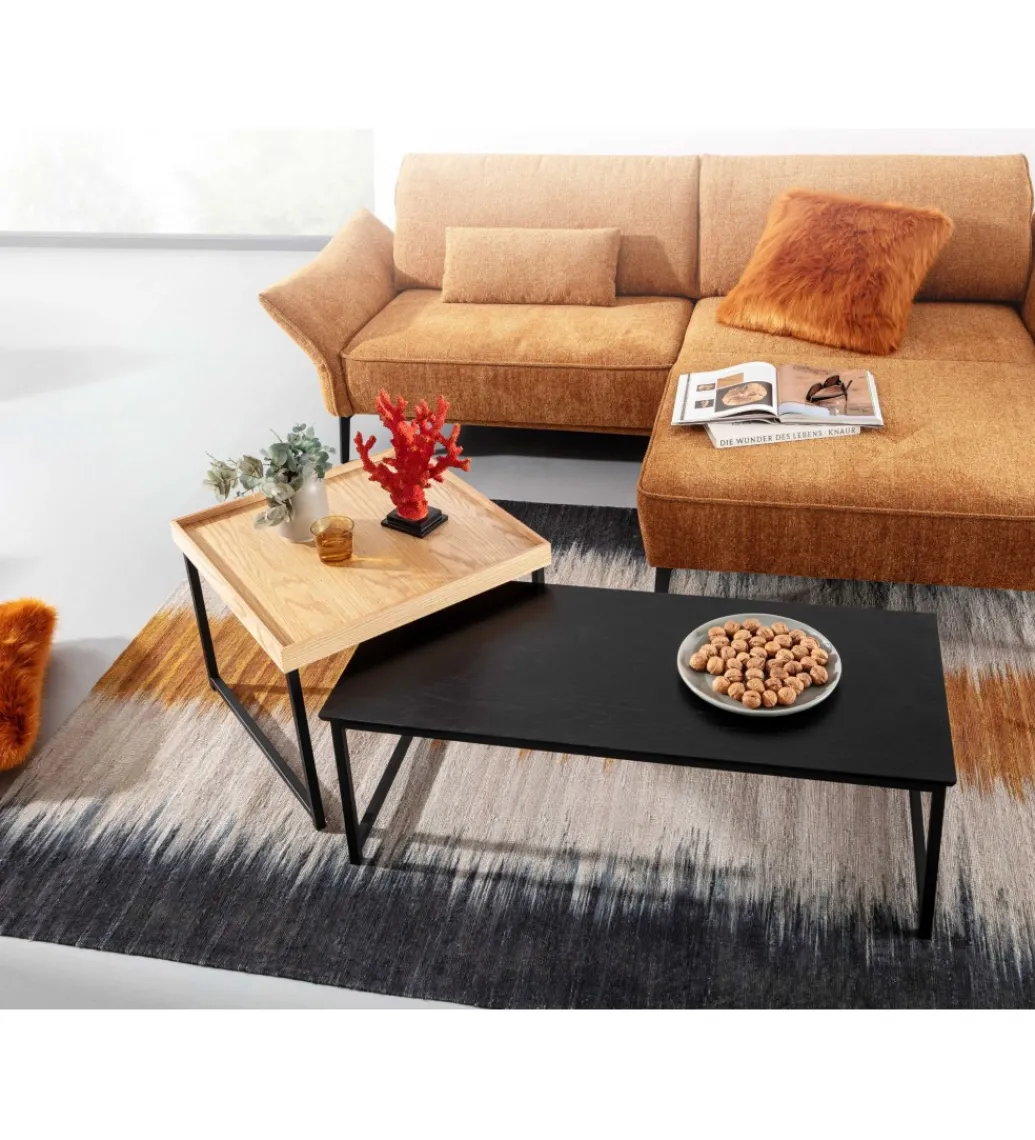 Stolik kawowy KORFI set 2 w optyce dębu*WOHNLING, GERMANY Outlet