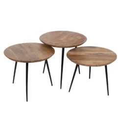 Stolik kawowy KORONE SET III drewno akacja*Zona-Design Discount