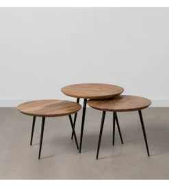 Stolik kawowy KORONE SET III drewno akacja*Zona-Design Discount