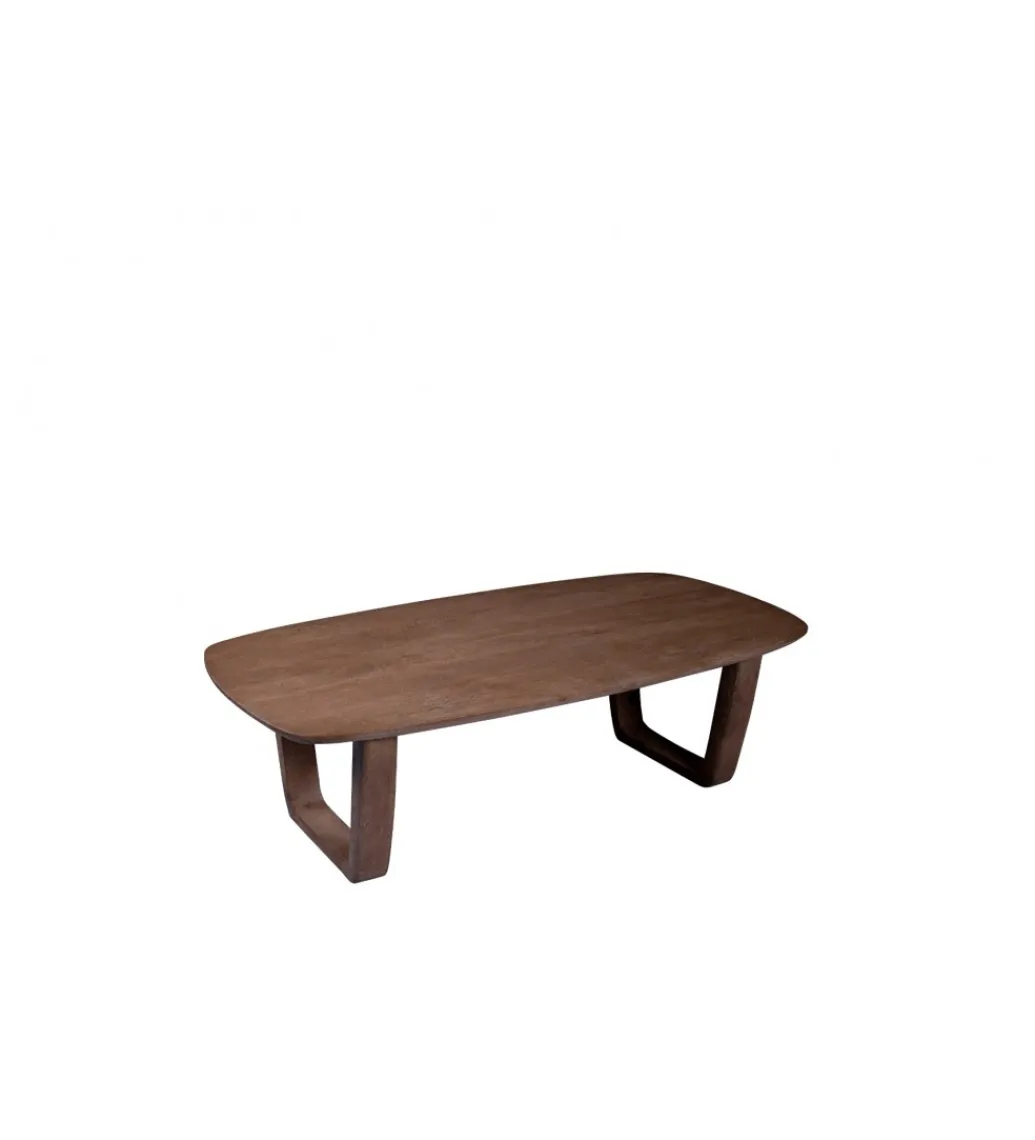 Stolik kawowy KORTE 130 cm drewno mango brązowe*LF-Design