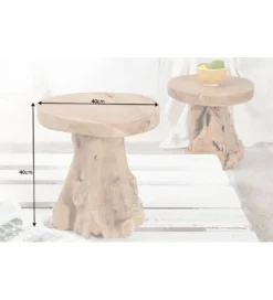Stolik kawowy Korzeń 40 cm drewno Teak*Invicta Interior - przedsprzedaż Discount