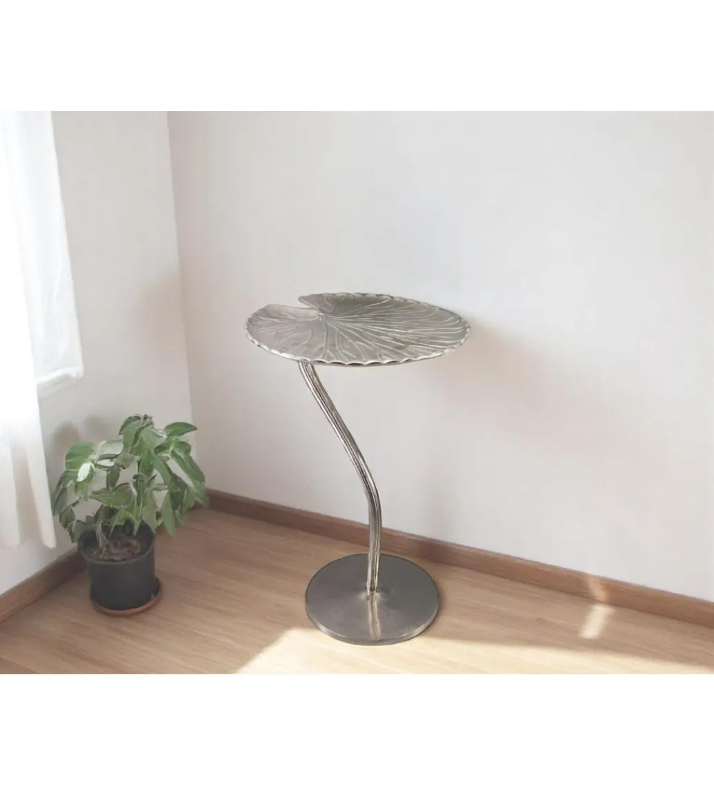 Stolik kawowy KUFUMU 41 cm srebrny*Imeri Outlet