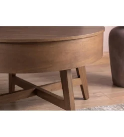 Stolik kawowy KYOTO 70 cm z schowkiem drewno mango*Invicta Interior Hot