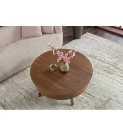 Stolik kawowy KYOTO 70 cm z schowkiem drewno mango*Invicta Interior Hot