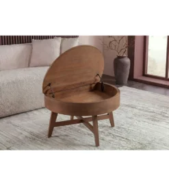 Stolik kawowy KYOTO 70 cm z schowkiem drewno mango*Invicta Interior Hot