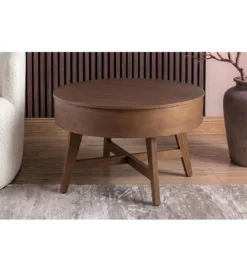 Stolik kawowy KYOTO 70 cm z schowkiem drewno mango*Invicta Interior Hot