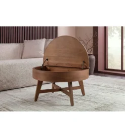 Stolik kawowy KYOTO 70 cm z schowkiem drewno mango*Invicta Interior Hot