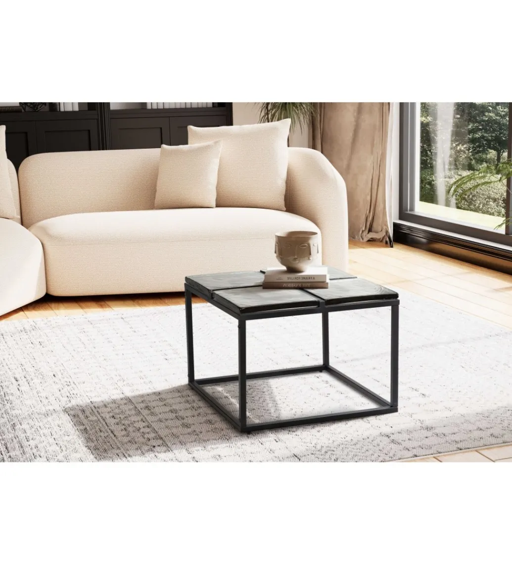 Stolik kawowy LAILA 58 cm czarny*WOHNLING, GERMANY Discount