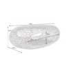 Stolik kawowy LEAF 119 cm srebrny*Invicta Interior Best