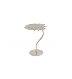 Stolik kawowy Leaf 53 cm srebrny*Invicta Interior Outlet