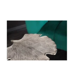 Stolik kawowy Leaf 53 cm srebrny*Invicta Interior Outlet