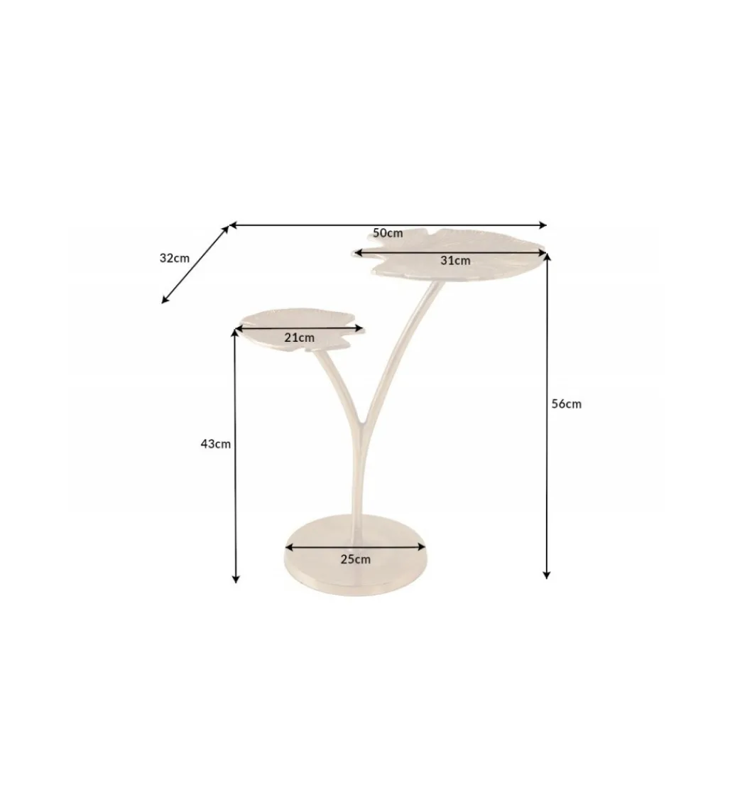 Stolik kawowy Leaf 50 cm złoty*Invicta Interior Discount