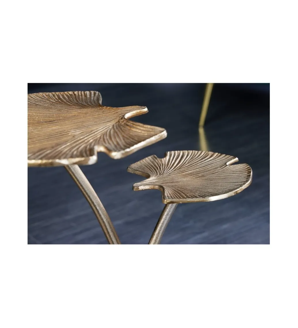 Stolik kawowy Leaf 50 cm złoty*Invicta Interior Discount