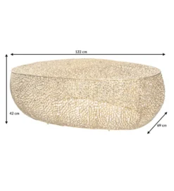 Stolik kawowy Leaf 120 cm złoty*Invicta Interior Best
