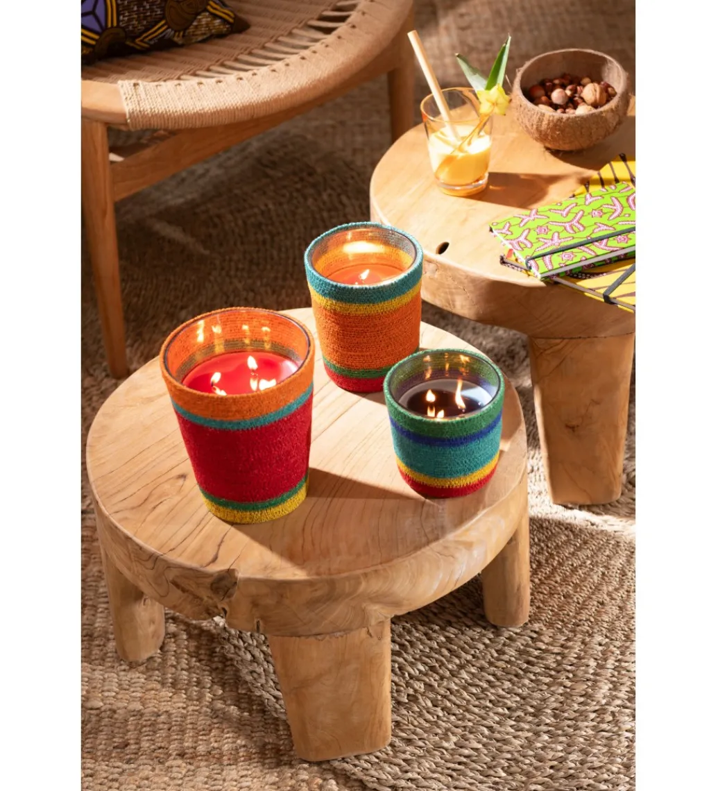 Stolik kawowy LEONI set 2 drewno teak*J-Line