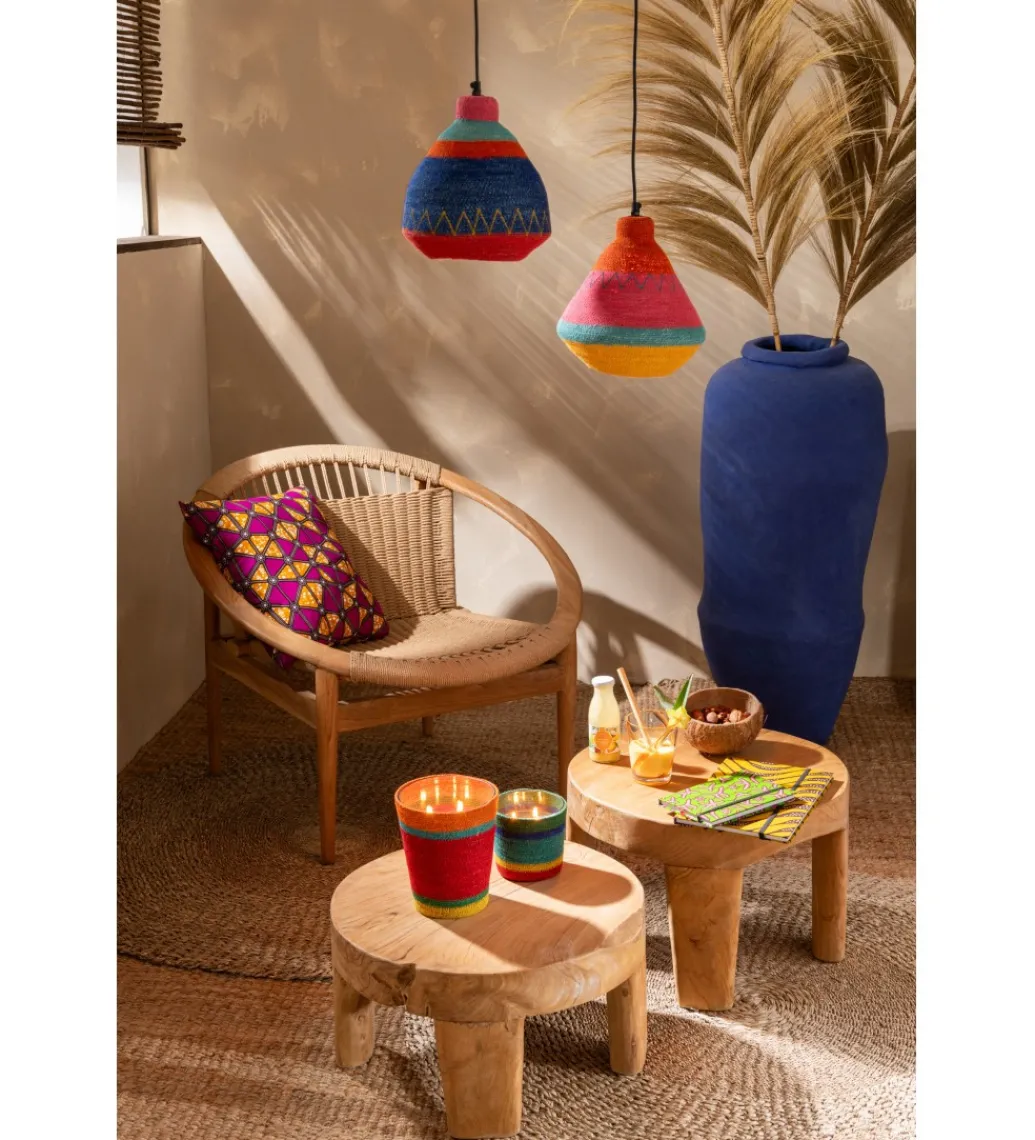 Stolik kawowy LEONI set 2 drewno teak*J-Line