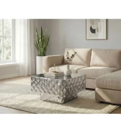 Stolik kawowy LEPERES 60 cm srebrny*WOHNLING, GERMANY Outlet