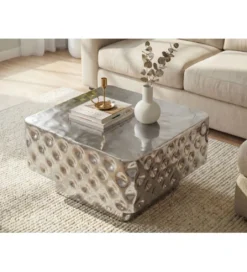 Stolik kawowy LEPERES 60 cm srebrny*WOHNLING, GERMANY Outlet