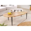 Stolik kawowy LINDO set 2 drewno akacja marmur*Invicta Interior Hot