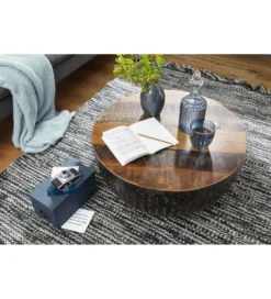 Stolik kawowy LOFTE  70 cm drewno mango*WOHNLING, GERMANY Outlet