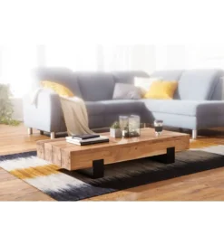 Stolik kawowy LONDA 130 cm drewno akacja*WOHNLING, GERMANY Outlet