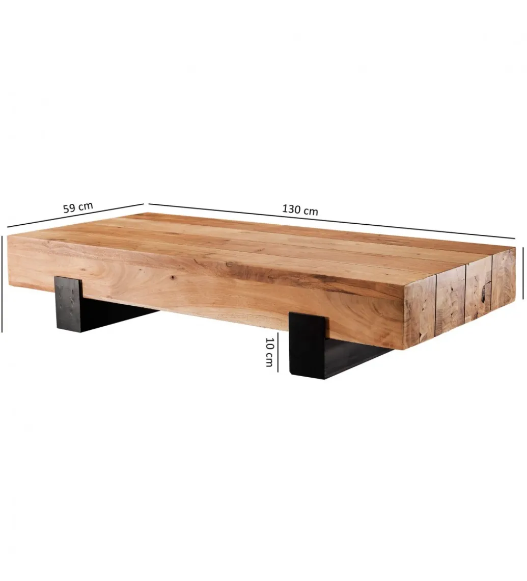 Stolik kawowy LONDA 130 cm drewno akacja*WOHNLING, GERMANY Outlet