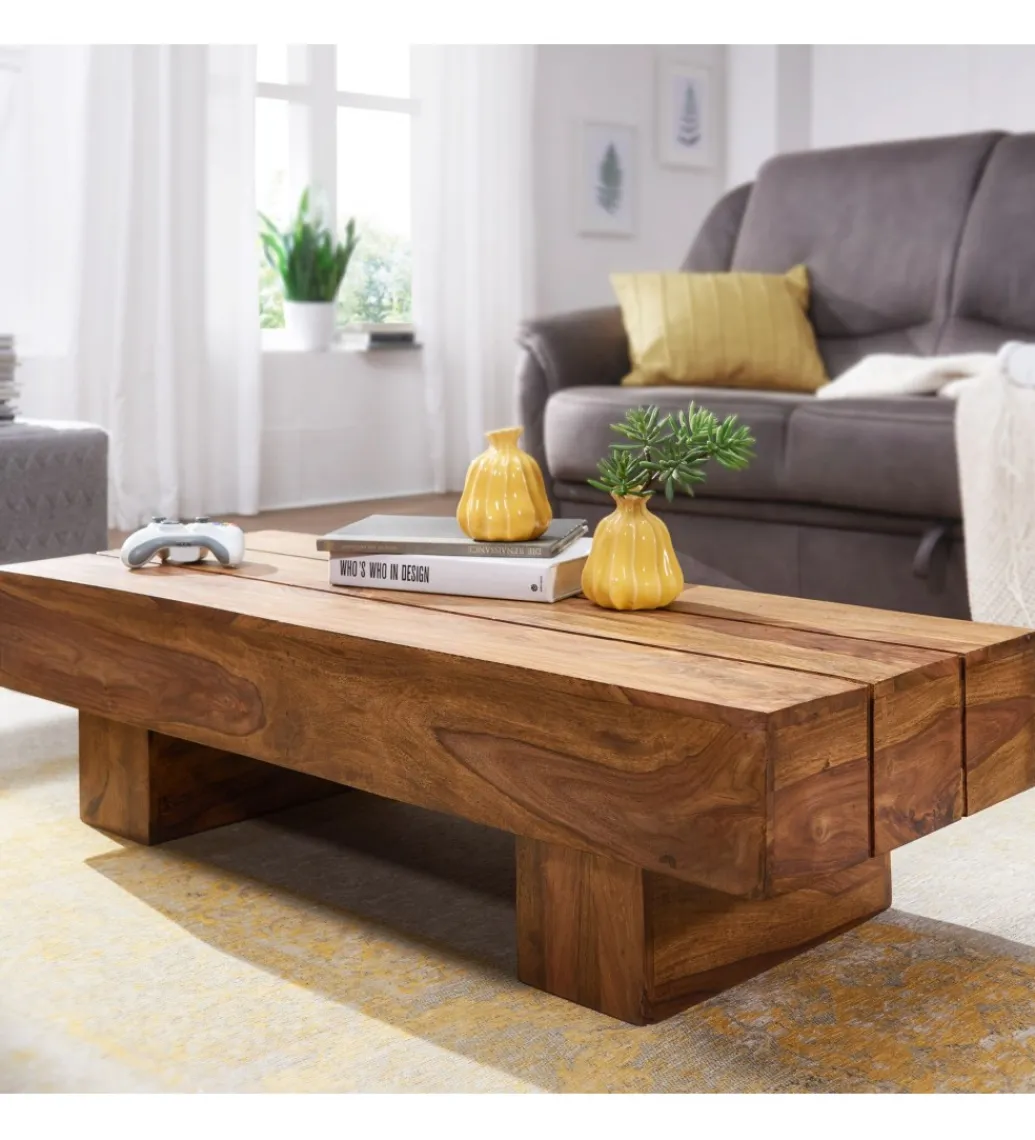 Stolik kawowy LUCCA 120 cm drewno sheesham*WOHNLING, GERMANY Outlet