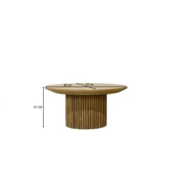 Stolik kawowy LUSAN 80 cm drewno teak*LF-Design Best
