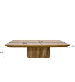 Stolik kawowy LUSAN 120 cm drewno teak*LF-Design