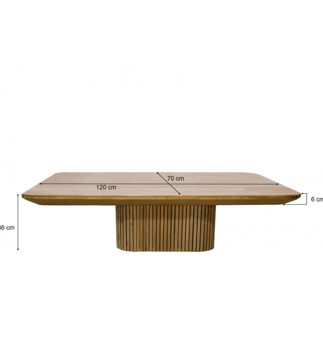 Stolik kawowy LUSAN 120 cm drewno teak*LF-Design