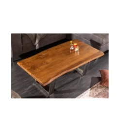 Stolik kawowy Maamut 110 cm drewno akacja honey*Invicta Interior Clearance