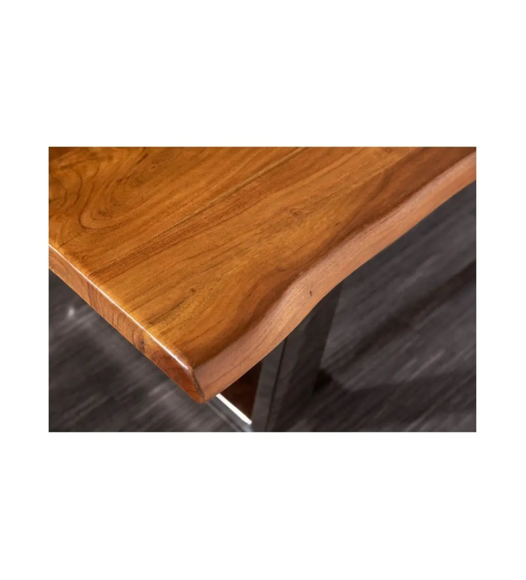 Stolik kawowy Maamut 110 cm drewno akacja honey*Invicta Interior Clearance