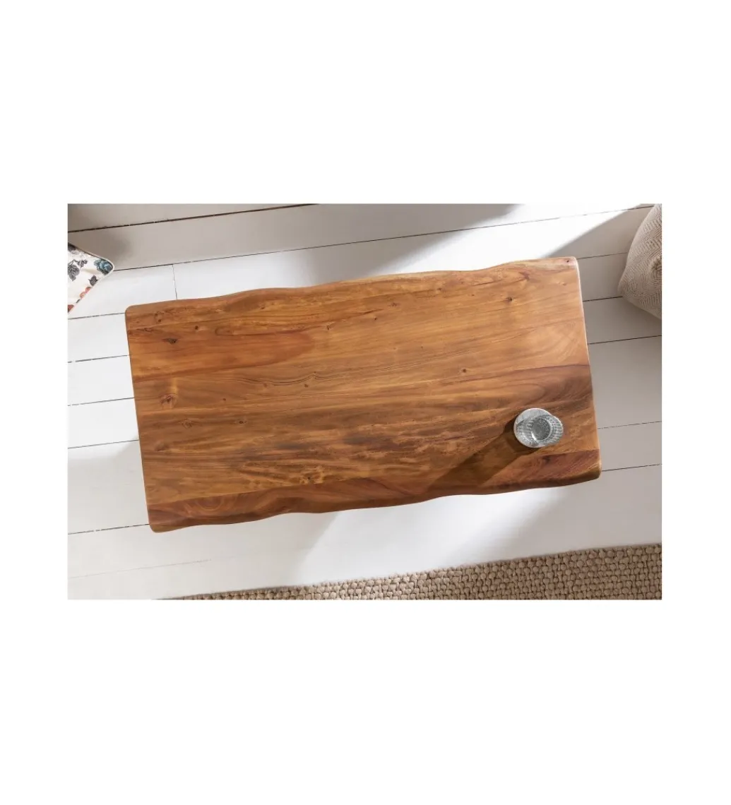 Stolik kawowy Maamut 110 cm drewno akacja honey*Invicta Interior Clearance