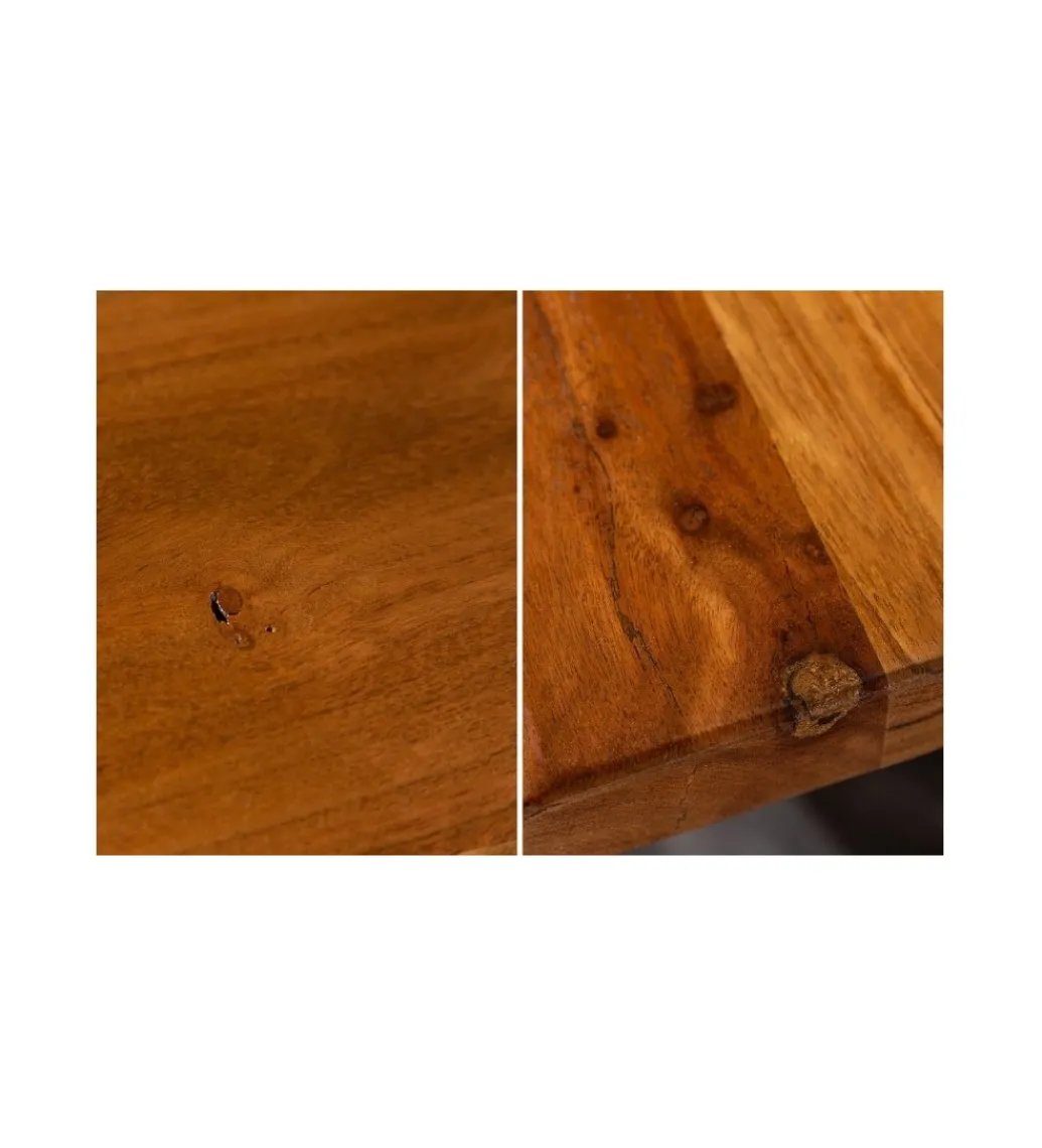 Stolik kawowy Maamut 110 cm drewno akacja honey*Invicta Interior Clearance
