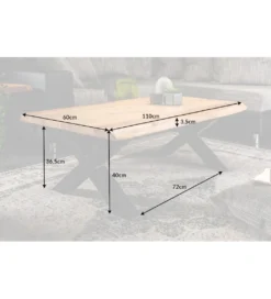 Stolik kawowy Maamut X 110 cm drewno Akacja honey*Invicta Interior Sale