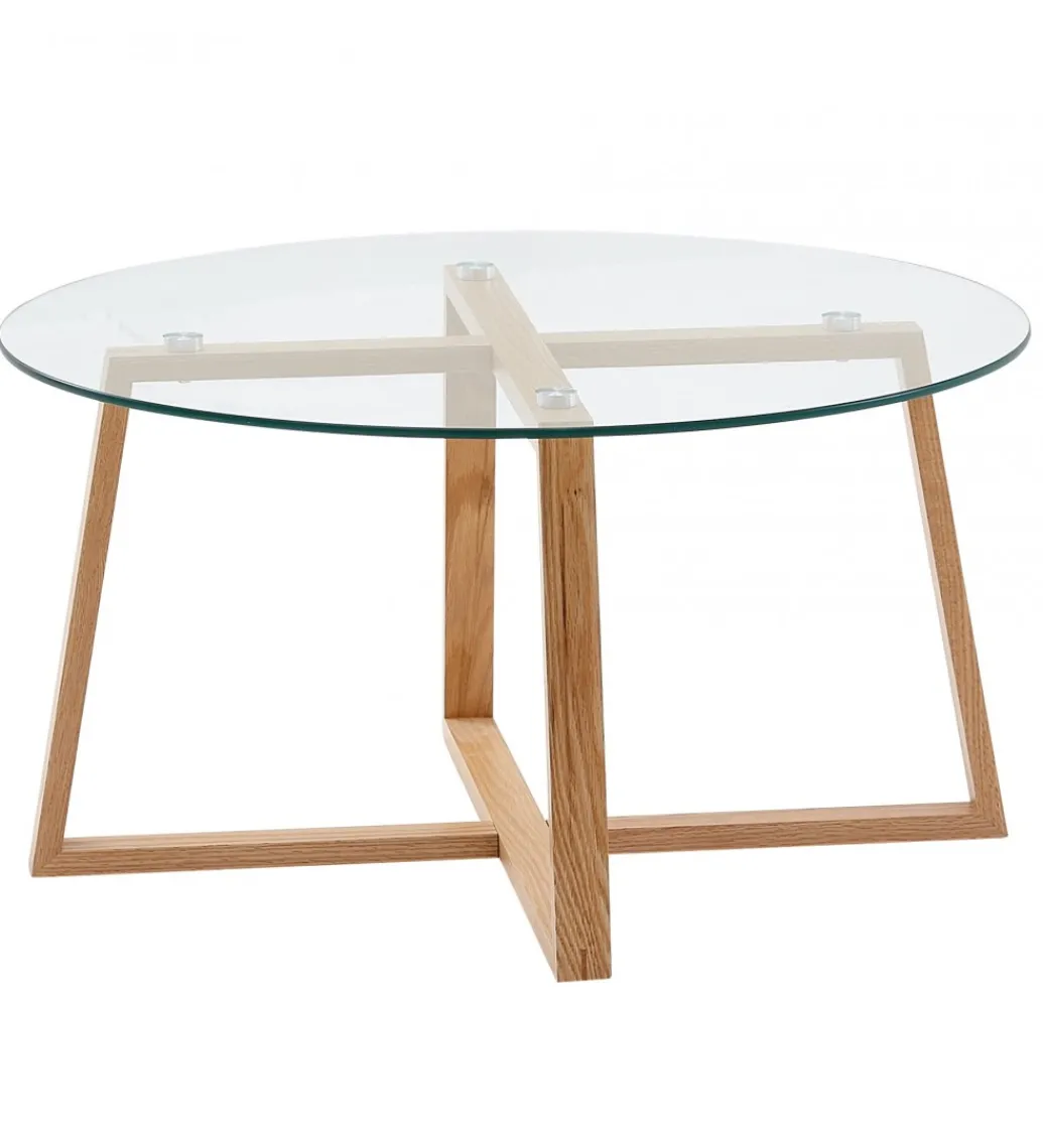 Stolik kawowy MANGA 78 cm transparentny*WOHNLING, GERMANY New