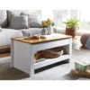 Stolik kawowy MARINA 85 cm biały z dodatkiem koloru dąb*WOHNLING, GERMANY Sale
